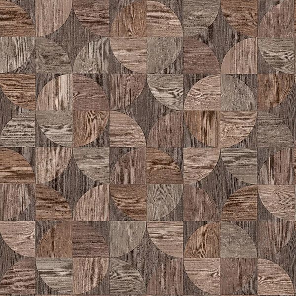 Bricoflor Braune Tapete Geometrisches Muster Retro Vliestapete Im 70er Jahr günstig online kaufen