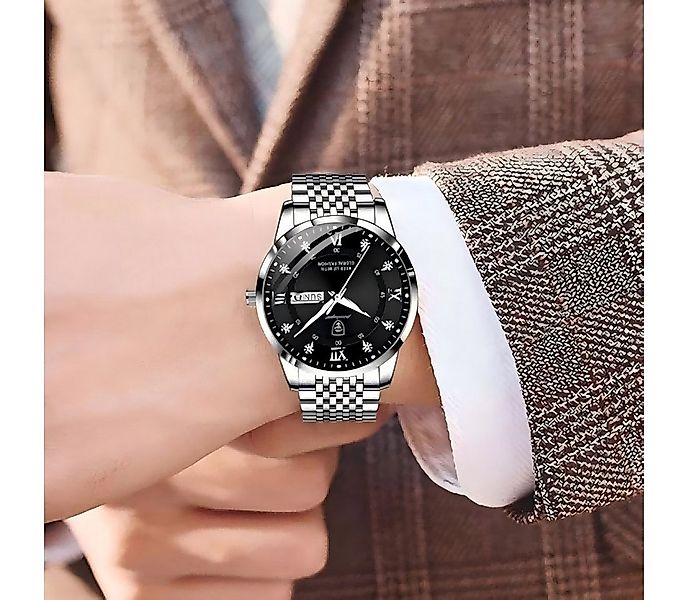 ibettertec Quarzuhr Quarzuhr, Herren-Armbanduhr, Multifunktionsuhr HerrenUh günstig online kaufen