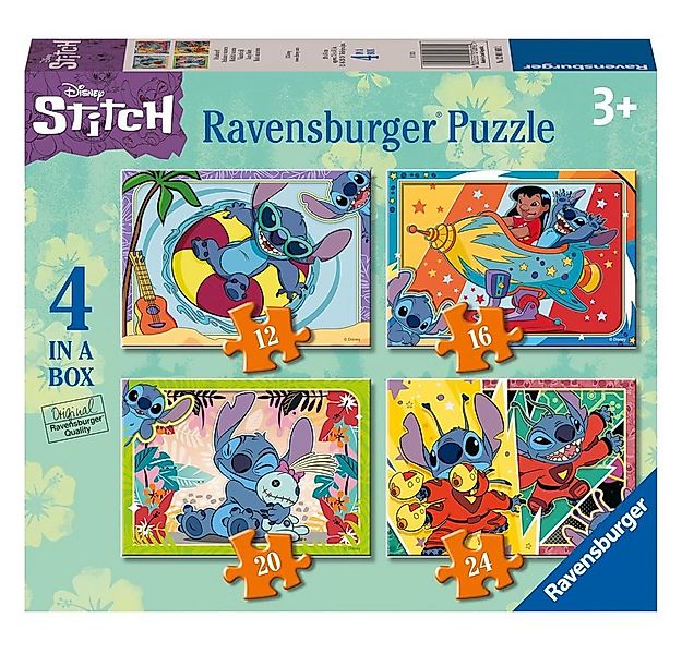 Ravensburger Puzzle Kinder Puzzle-Box 4 in 1 Ravensburger Disney Stitch, 24 günstig online kaufen