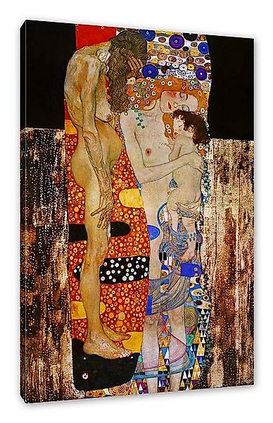 Pixxprint Leinwandbild Gustav Klimt - Die drei Lebensalter einer Frau, Gust günstig online kaufen