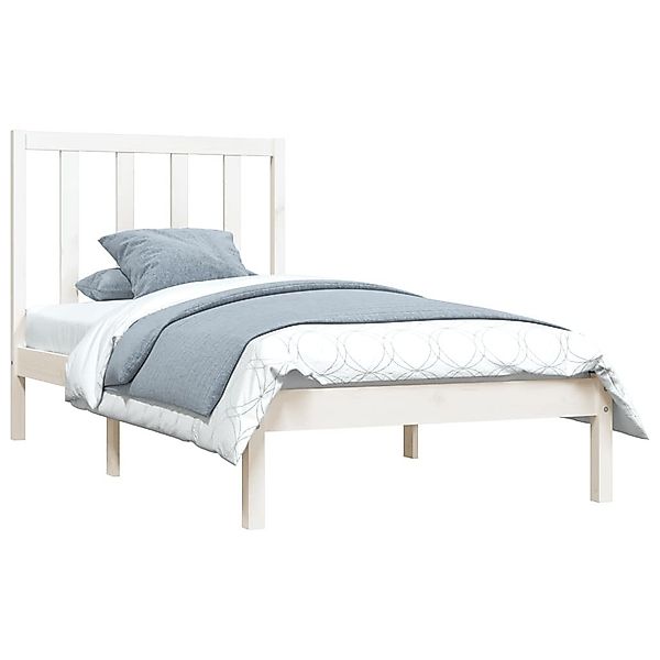 vidaXL Bett Massivholzbett Weiß Kiefer 75x190 günstig online kaufen