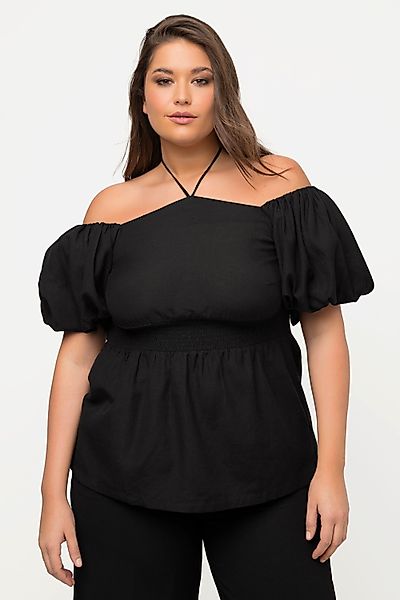 Ulla Popken Spitzenbluse Blusentop Carmen-Ausschnitt Halbarm günstig online kaufen