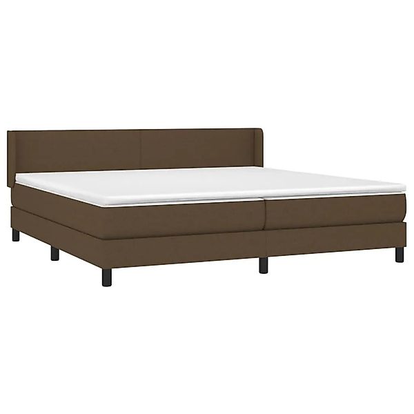 vidaXL Boxspringbett mit Matratze Dunkelbraun 200x200 cm Stoff 3129580 günstig online kaufen