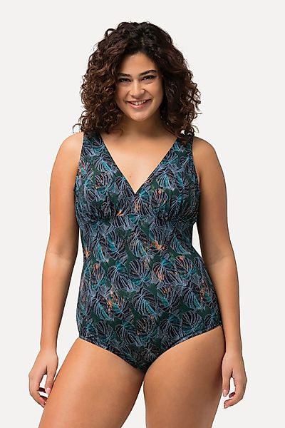 Ulla Popken Badeanzug Badeanzug Dschungelblätter Softcups günstig online kaufen