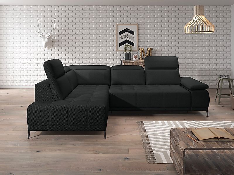 WERK2 Ecksofa "Focus-L, elektrisch erweiterbare Sitztiefe um ca. 30 cm, L-F günstig online kaufen