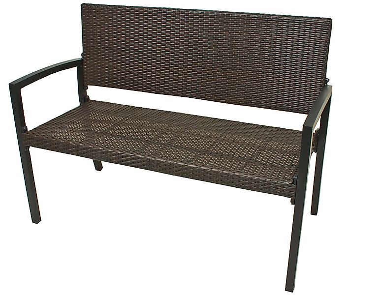 Parkbank Sanremo Dunkelgrau 2-Sitzer 87 x 116 x 60 cm günstig online kaufen