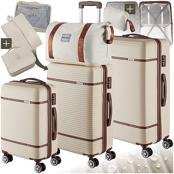 tectake Trolley Reisekofferset, 4 Rollen, 13-teilig, günstig online kaufen