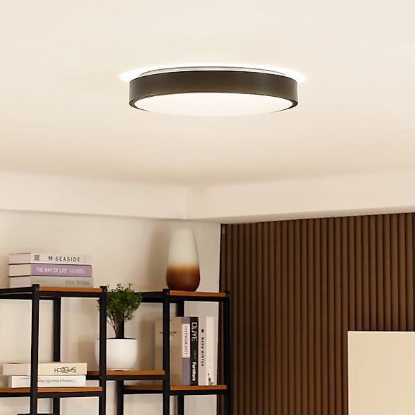 Lindby Smart LED-Deckenlampe Innes schwarz 38cm RGB CCT Tuya günstig online kaufen