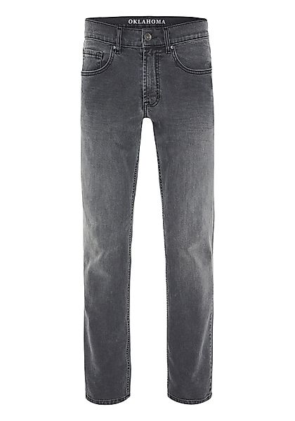 Oklahoma Jeans Straight-Jeans aus hellgrauem Denim günstig online kaufen