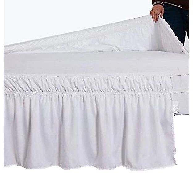 FELIXLEO Bettwäsche Bettrock zum Umwickeln Ruffled Solid Bed Rock Elastisch günstig online kaufen