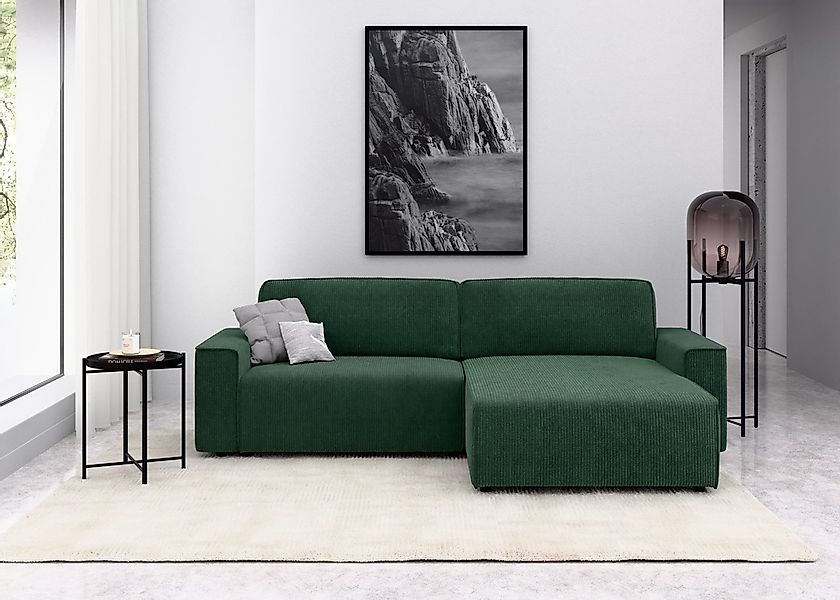 INOSIGN Ecksofa "Chance, Recamiere beidseitig montierbar, Schlaffunktion, B günstig online kaufen