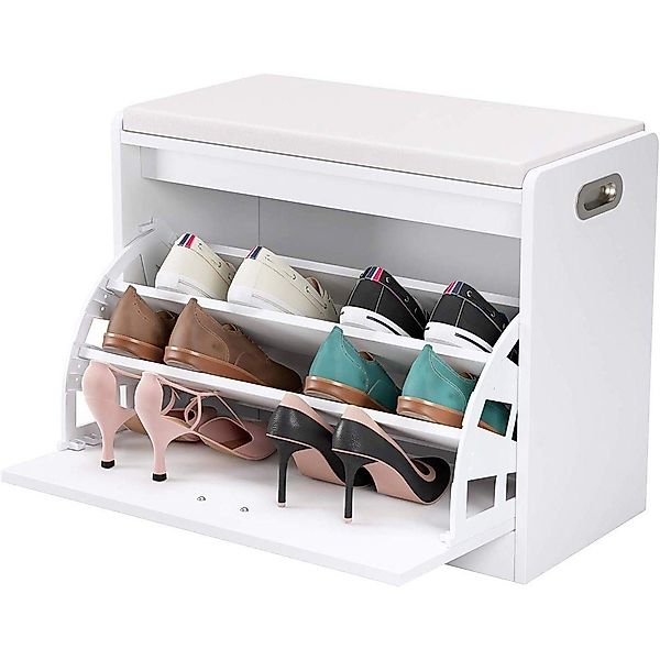 Homfa Schuhbank, Sitzbank Schuhschrank mit Sitzkissen günstig online kaufen