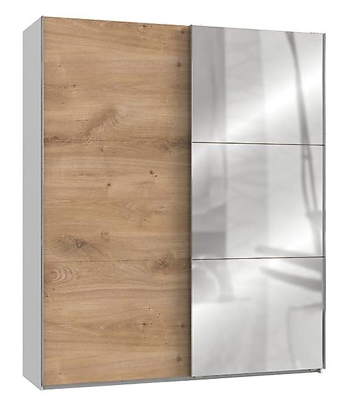 Schwebetürenschrank 2m breit mit Spiegel LEVEL36 A von WIMEX Braun günstig online kaufen