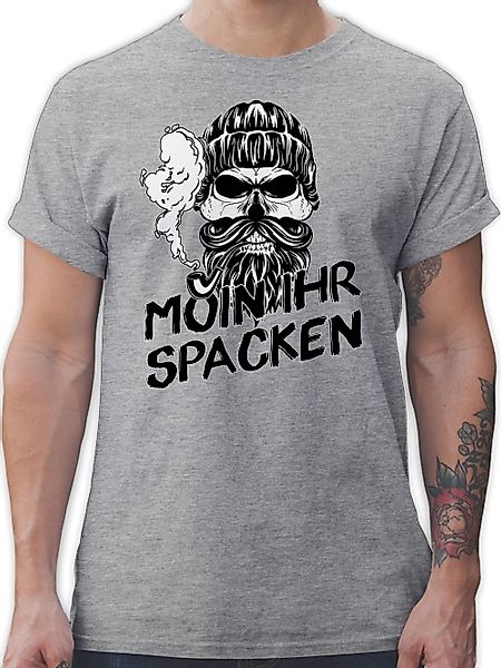 Shirtracer T-Shirt Moin ihr Spacken Totenkopf günstig online kaufen