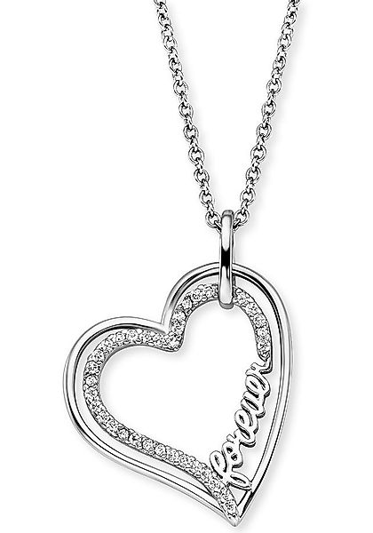 Engelsrufer Kette mit Anhänger With Love Forever Herz, mit Zirkonia (synth) günstig online kaufen
