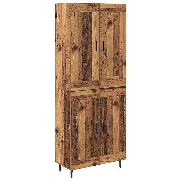 vidaXL Highboard 2-Tlg Altholz Engineered Wood und Glas 3415721 günstig online kaufen