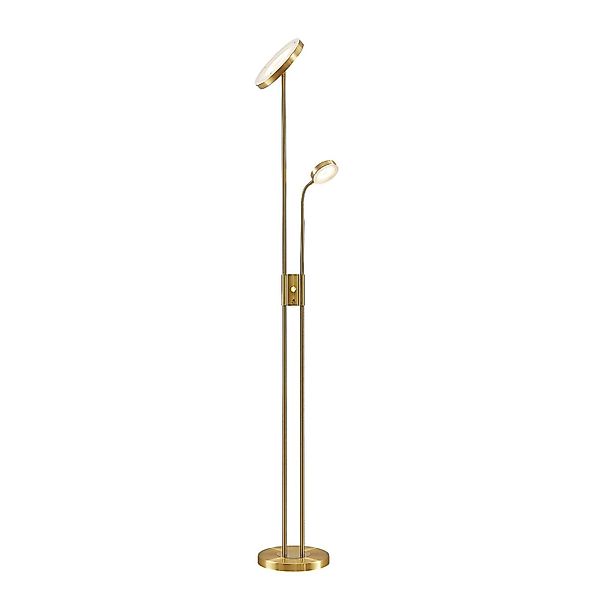 Lindby LED Stehlampe Seppa 9945422 Dimmbar Modern in Gold Messing aus Metal günstig online kaufen