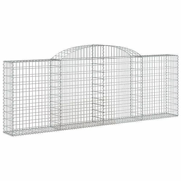 vidaXL Gabionen mit Hochbogen 2 Stk 300x30x100/120cm Eisen 1671259 günstig online kaufen