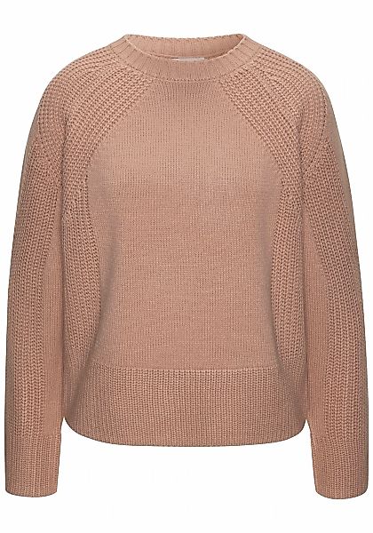 LASCANA Strickpullover, mit Grobstrick-Details, Damen Pullover mit Rundhals günstig online kaufen