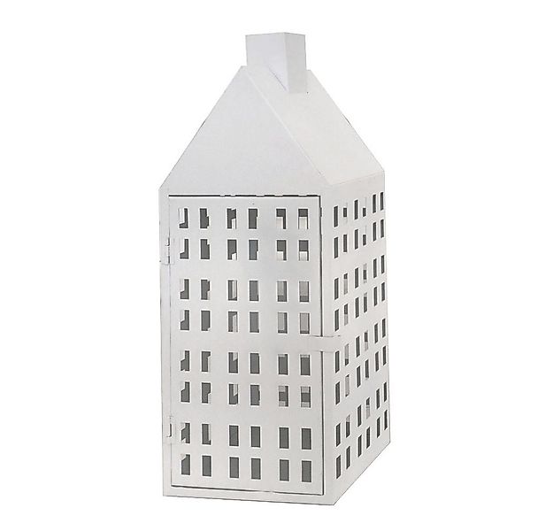 Grafelstein Kerzenlaterne Lichthaus CITY weiß aus Metall H43,5cm Laterne Me günstig online kaufen