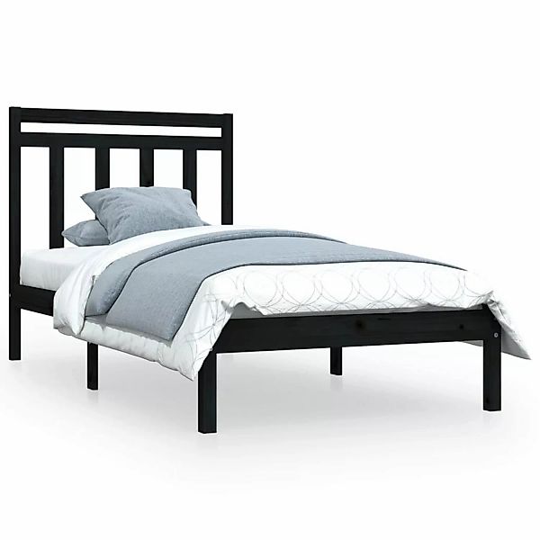 Vidaxl Massivholzbett Schwarz 75x190 Cm 2ft6 Small Single günstig online kaufen