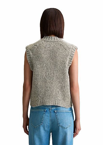 Marc O'Polo DENIM Strickweste cropped aus kuscheligem Schurwolle-Alpaka-Mix günstig online kaufen
