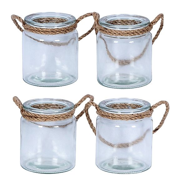 Levandeo® Teelichthalter, 4er Set Teelichthalter Glas günstig online kaufen
