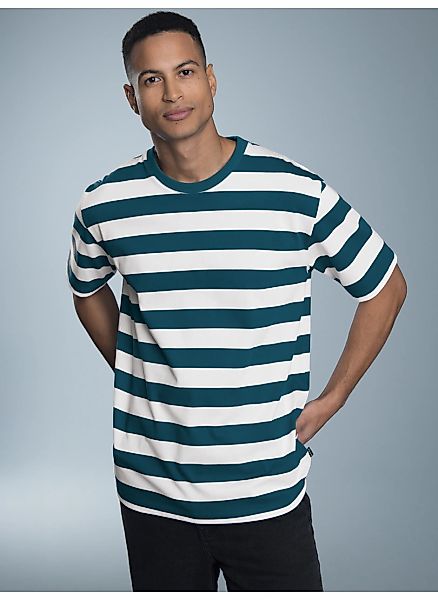 Trigema T-Shirt "TRIGEMA Heavy T-Shirt mit Ringelmuster" 1 Stk. tlg. günstig online kaufen