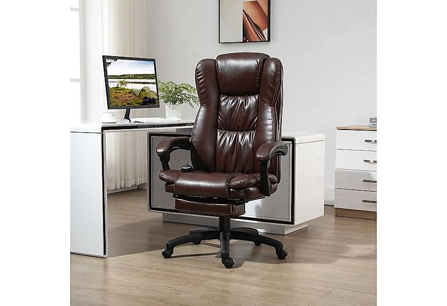 Vinsetto Schreibtischstuhl Massage-Bürostuhl mit 6 Vibrationsköpfen, Fußstü günstig online kaufen