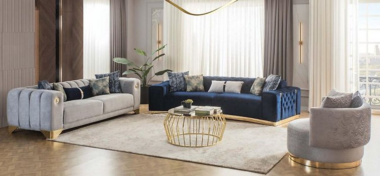 Xlmoebel Sofa Designer Viersitzer Sofa mit zwei Sesseln für das moderne Woh günstig online kaufen