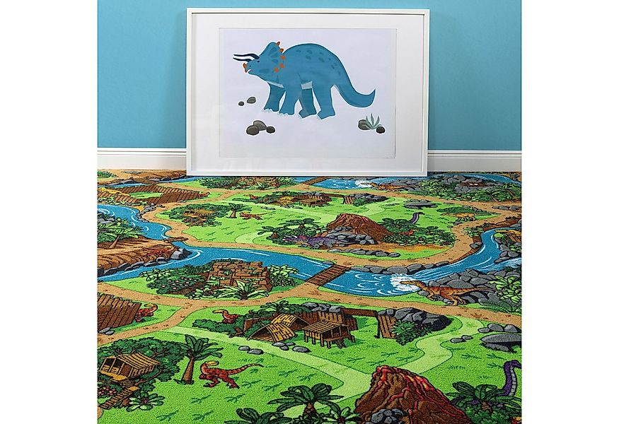 Steffensmeier Teppichboden Buddy, Rechteckig, Dino, Kinderzimmer günstig online kaufen