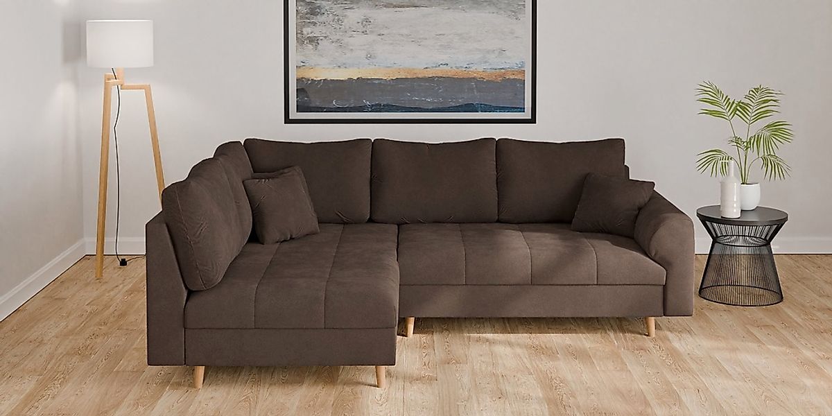 Home affaire Ecksofa "CHARRE L-Form mit Ottomane, Maße B/T/H: 231/161/81 cm günstig online kaufen
