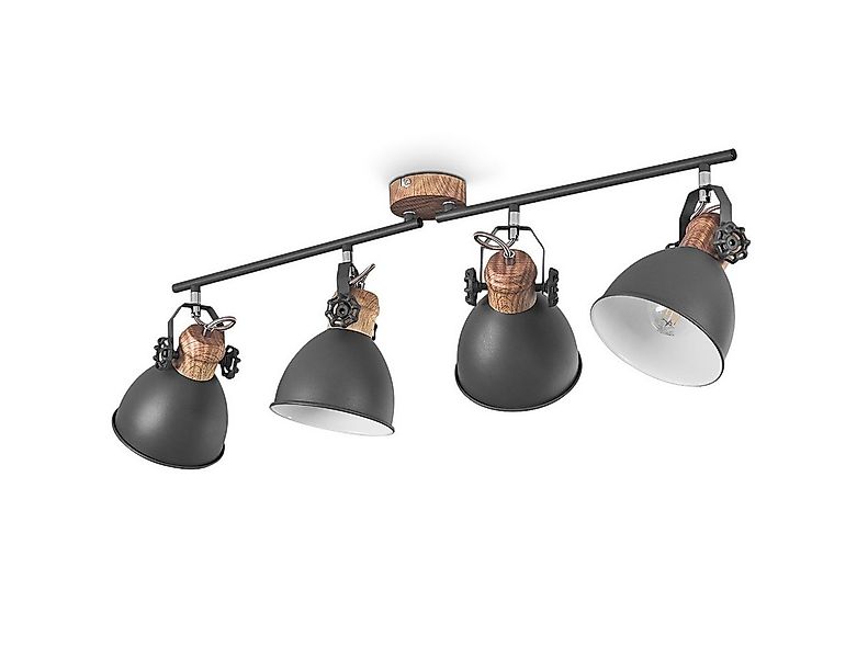 hofstein Deckenleuchte »Verago« industrielle Deckenlampe aus Metall in grau günstig online kaufen
