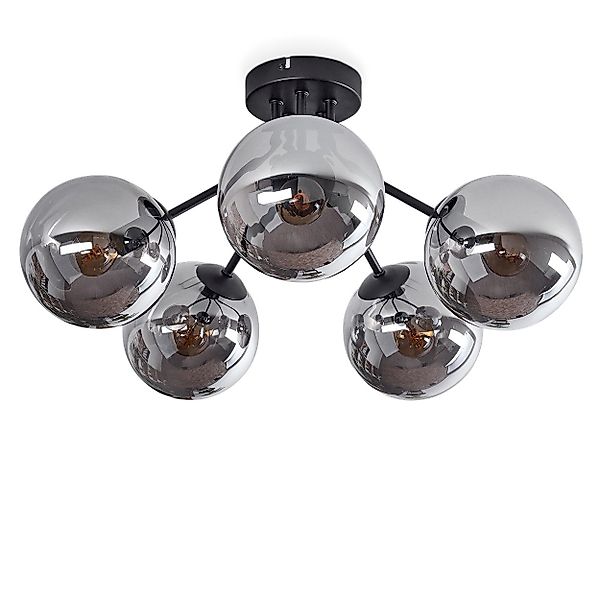 hofstein Deckenleuchte Hängelampe aus Metall/Glas in günstig online kaufen