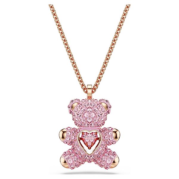 Swarovski Charm-Kette Teddy Anhänger Bär, Rosa, günstig online kaufen