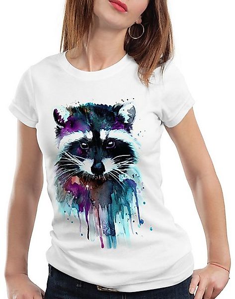 style3 T-Shirt Aquarell Waschbär raccoon zoo wald zoo raccoon usa günstig online kaufen