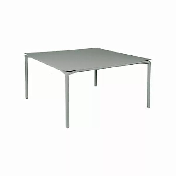 quadratischer Tisch Calvi metall grau / 140 x 140 cm - Aluminium / 8 Person günstig online kaufen