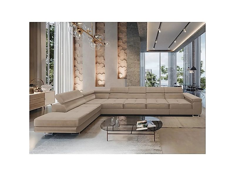 Muffo Ecksofa WILD XXL, mit Bettkasten, Hohe Metallfüße, verstellbare Kopfs günstig online kaufen