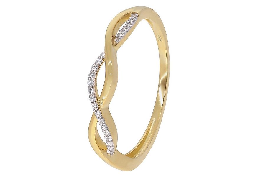 Glizz Goldring Damenring 333 Gold (8 Karat) Zirkonia-Ring günstig online kaufen