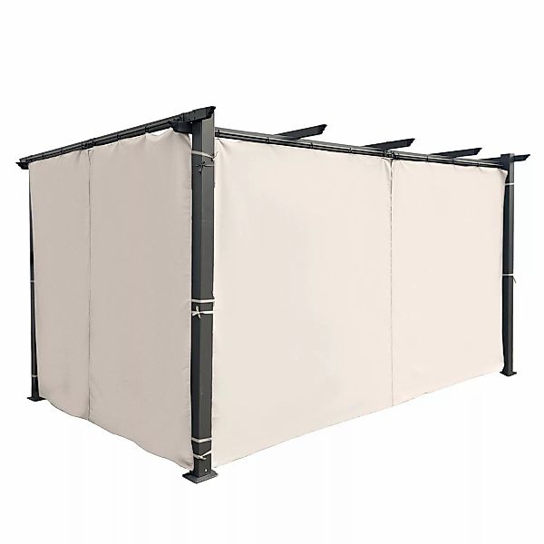 Jet-Line Seitenvorhänge-Set für Pavillon Luxor 3 m Beige günstig online kaufen