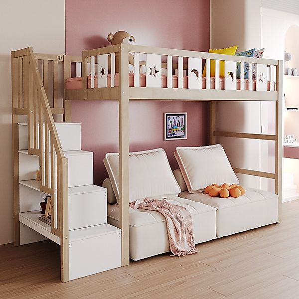 KLAM HOME Kinderbett Etagenbett für Kinder günstig online kaufen