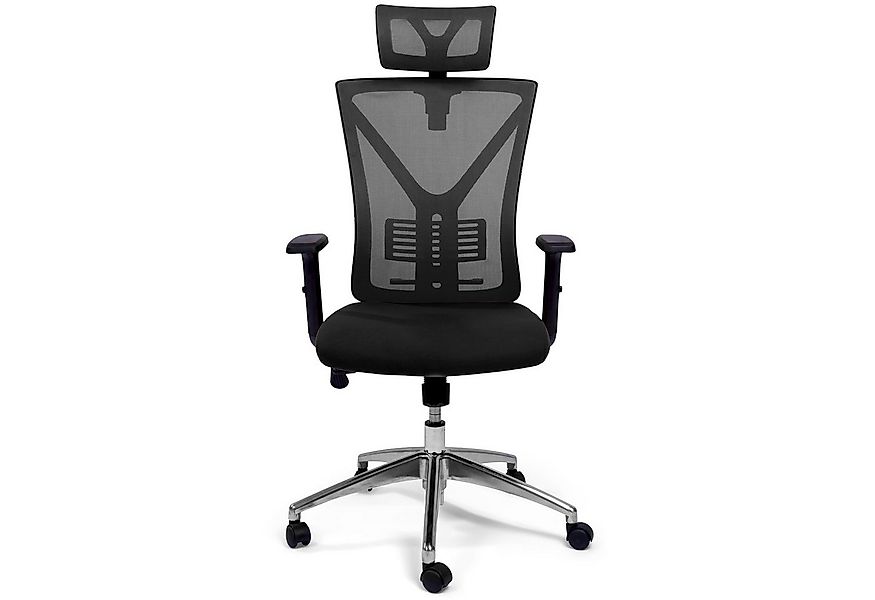 TPFLiving Bürostuhl Zeus mit Castor Rollen und Lordosenstütze aus Mesh Stof günstig online kaufen