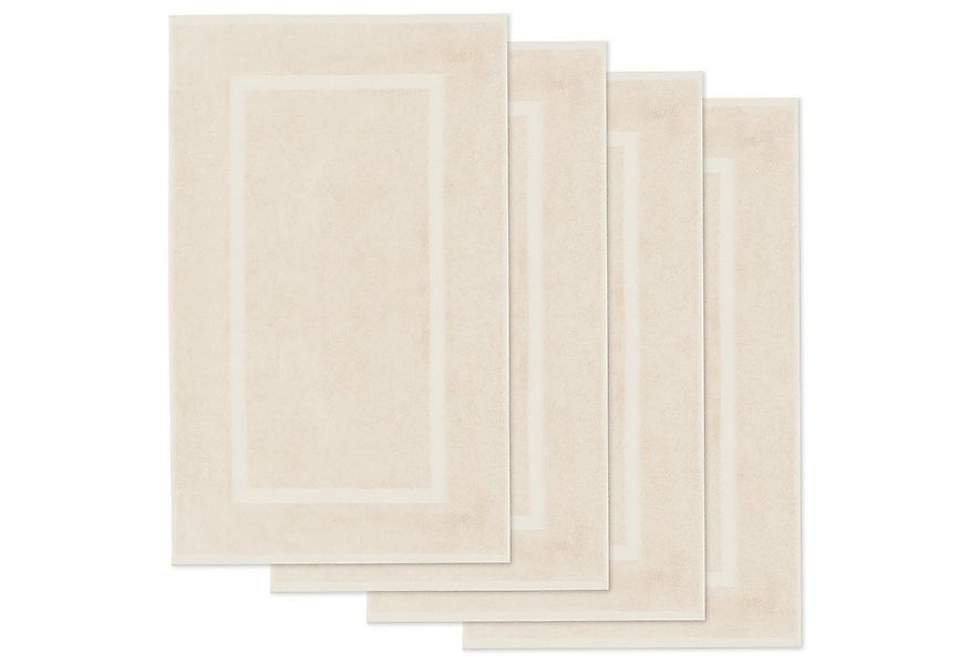 Lavea Badematte 4er Set Badeteppiche Elena Frottee 50x80 cm Badvorleger, 10 günstig online kaufen