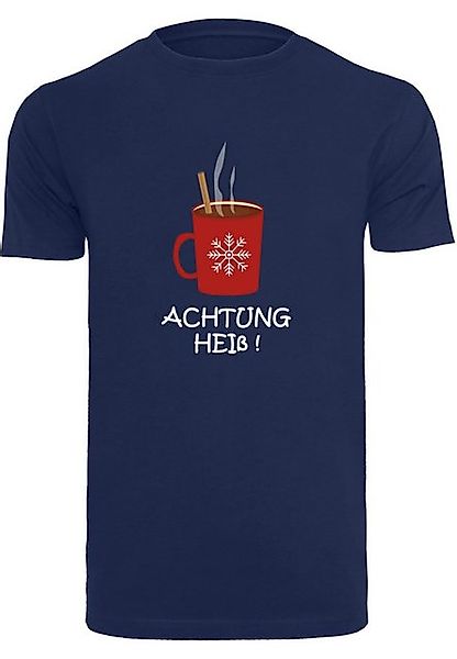 Merchcode T-Shirt Merchcode Herren Achtung heiss T-Shirt Round Neck (1-tlg) günstig online kaufen