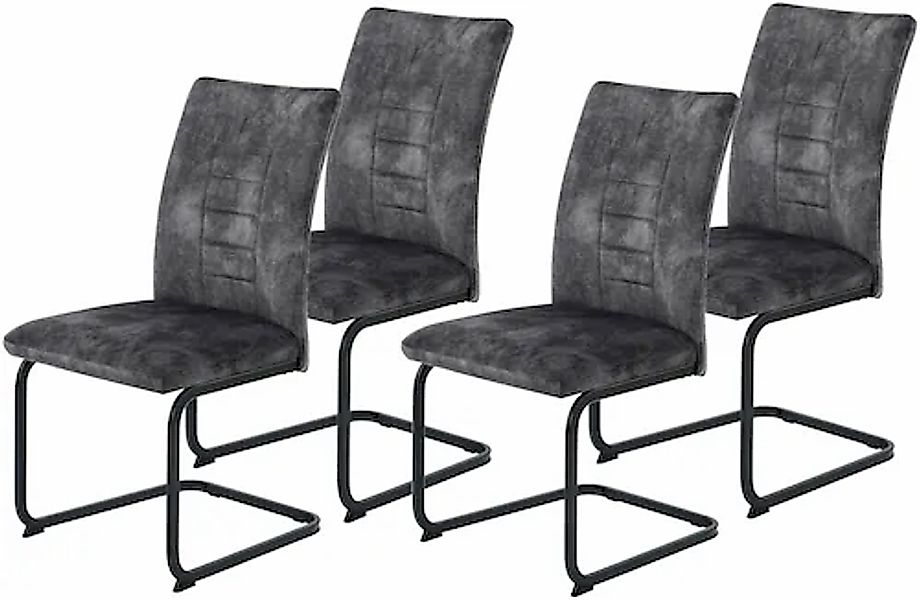 HELA Freischwinger »GELA« (Set) 4 Stk.XL, Wellenfederung, Komfortsitz, Vint günstig online kaufen