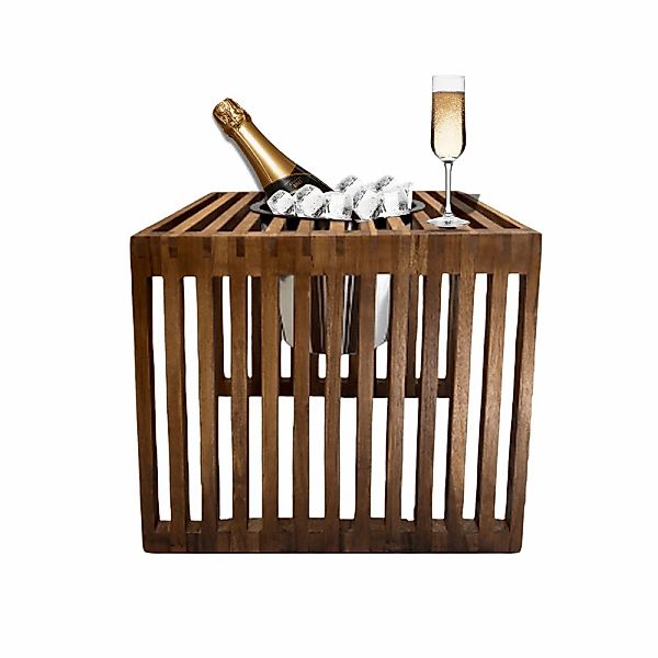 COOTAB Cooler Table Beistelltisch "3-in-1 Loungetisch mit Edelstahl-Kühler günstig online kaufen