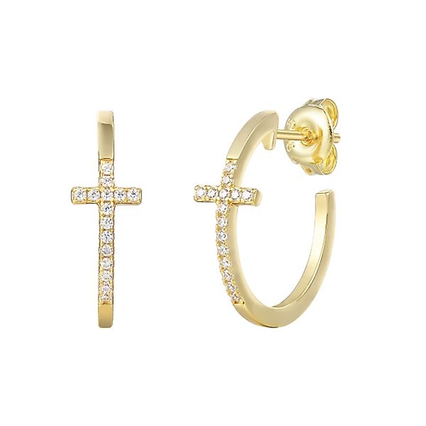 XENOX Paar Creolen XENOX Creolen "Kreuze" vergoldet XS10042G günstig online kaufen