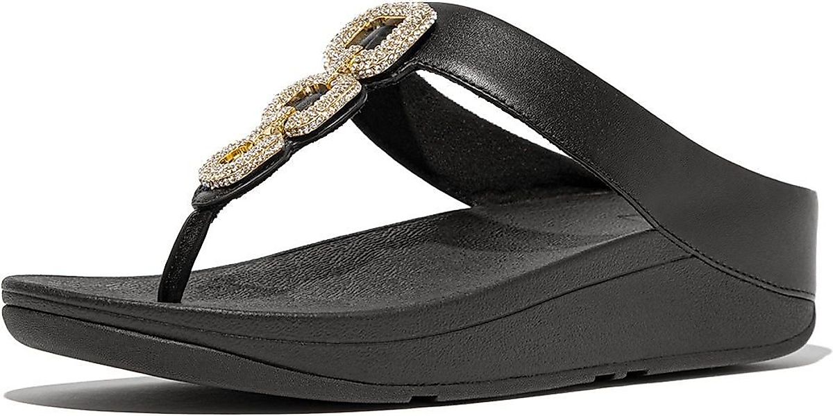 Fitflop Fino Crystal-Chain Leather Toe-Post Sandals Sandale günstig online kaufen