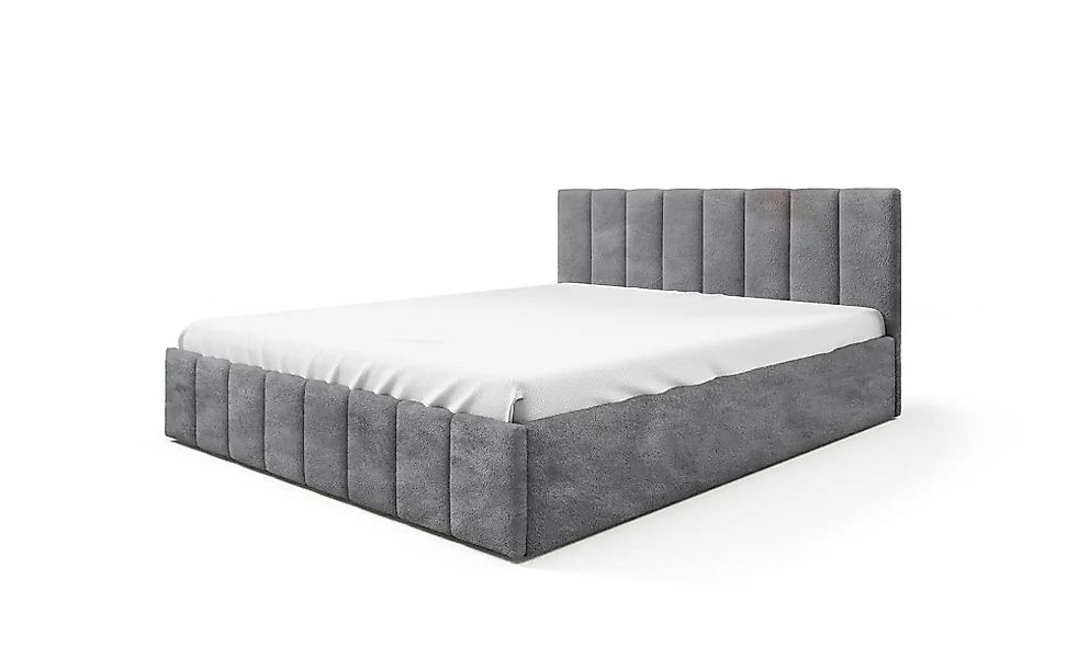 Polsterbett mit Bettkasten Eyla ¦ grau ¦ Maße (cm): B: 200 H: 90 Betten > P günstig online kaufen