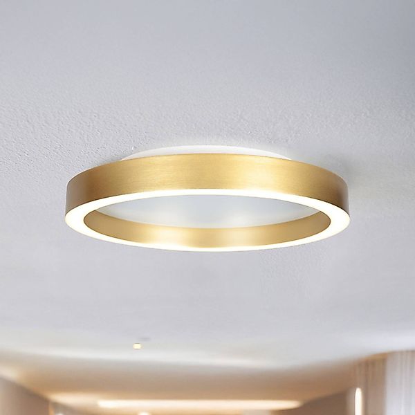 LED-Deckenlampe Ringlux goldfarben, Ø 30 cm, Metall, 2.700 K günstig online kaufen